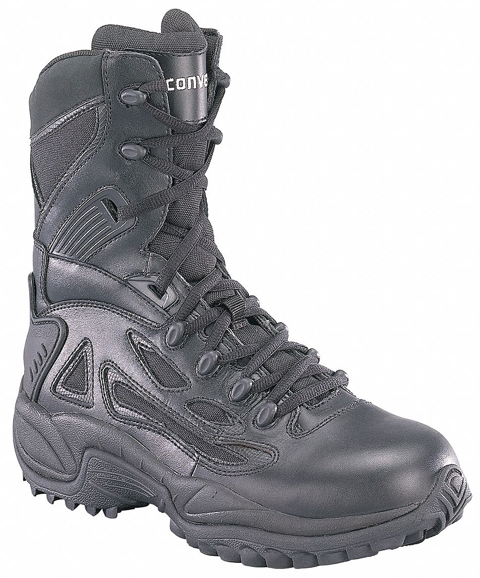 black composite toe military boots