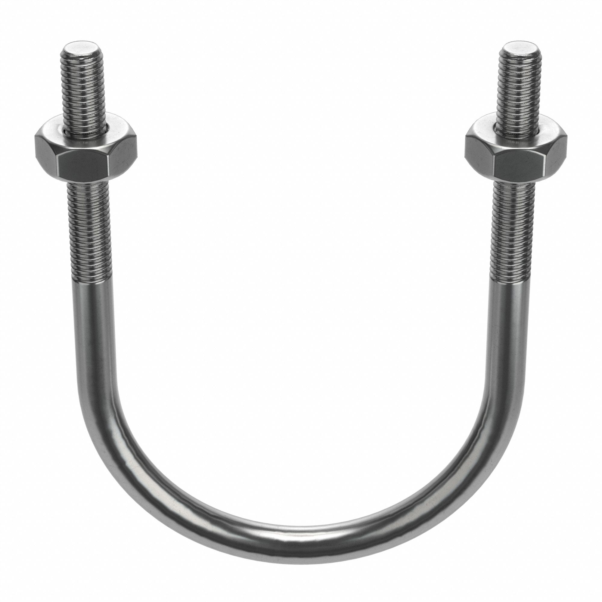 STANDARD U-BOLT, 304 STAINLESS STEEL, PLAIN FINISH, ½"-13 THREAD, 4 9/16 IN INSIDE W/DIA, 304