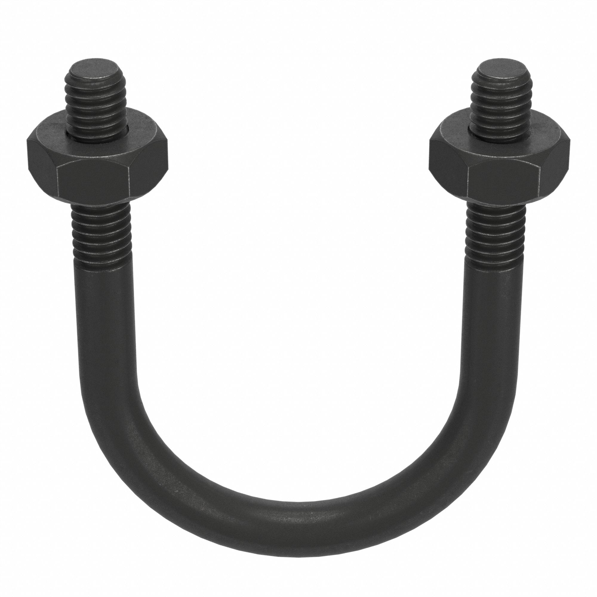 STANDARD U-BOLT, STEEL, BLACK OXIDE, 5/16"-18 THREAD, 1¾ IN INSIDE W/DIA, COARSE, HEADLESS