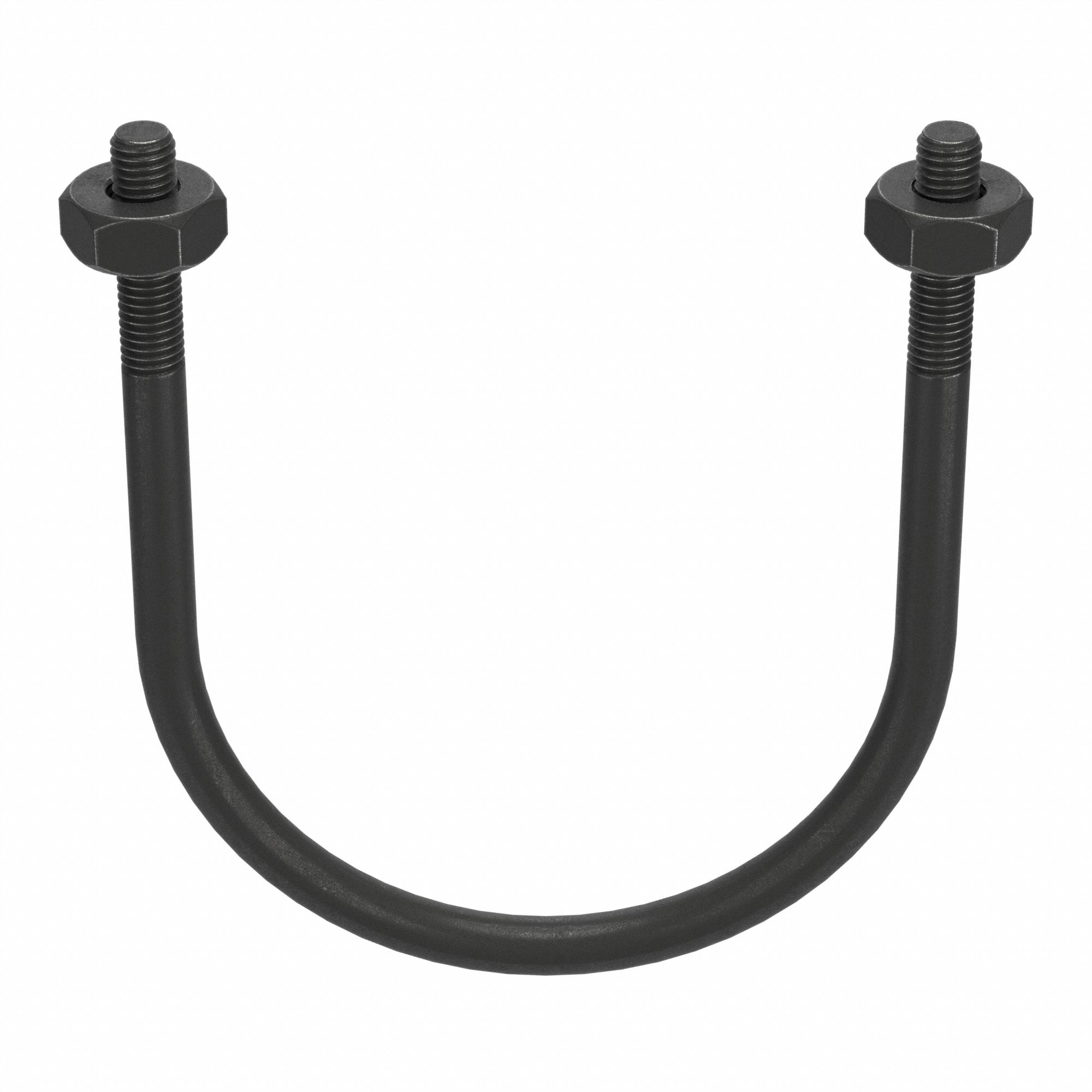 STANDARD U-BOLT, STEEL, BLACK OXIDE, ½"-13 THREAD, 5⅝ IN INSIDE W/DIA, 7¼ IN INSIDE H