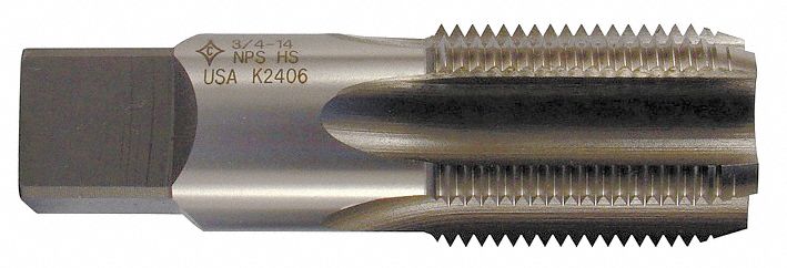 VERMONT TAP & DIE Machuelo, 1/2"13, 4 Estrias, Acero de Alta Velocidad, Acabado Brillante