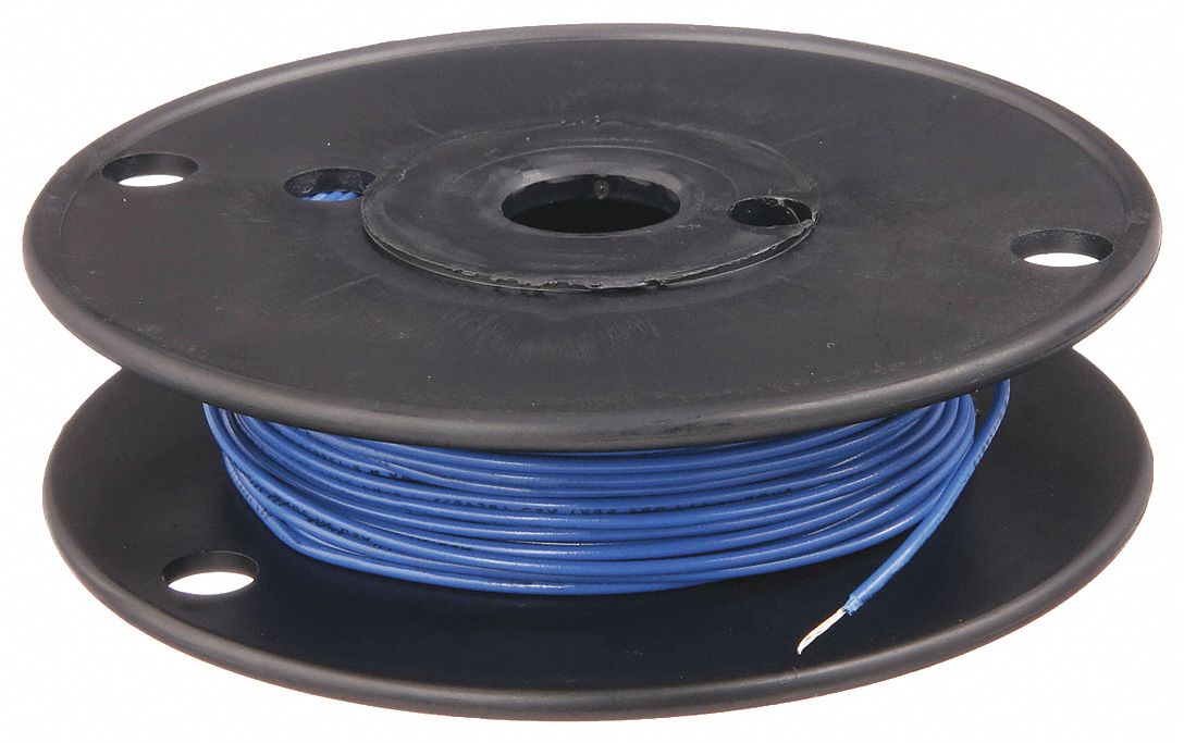 HOOKUP WIRE, 22 AWG WIRE SIZE, BLUE, 100 FT L