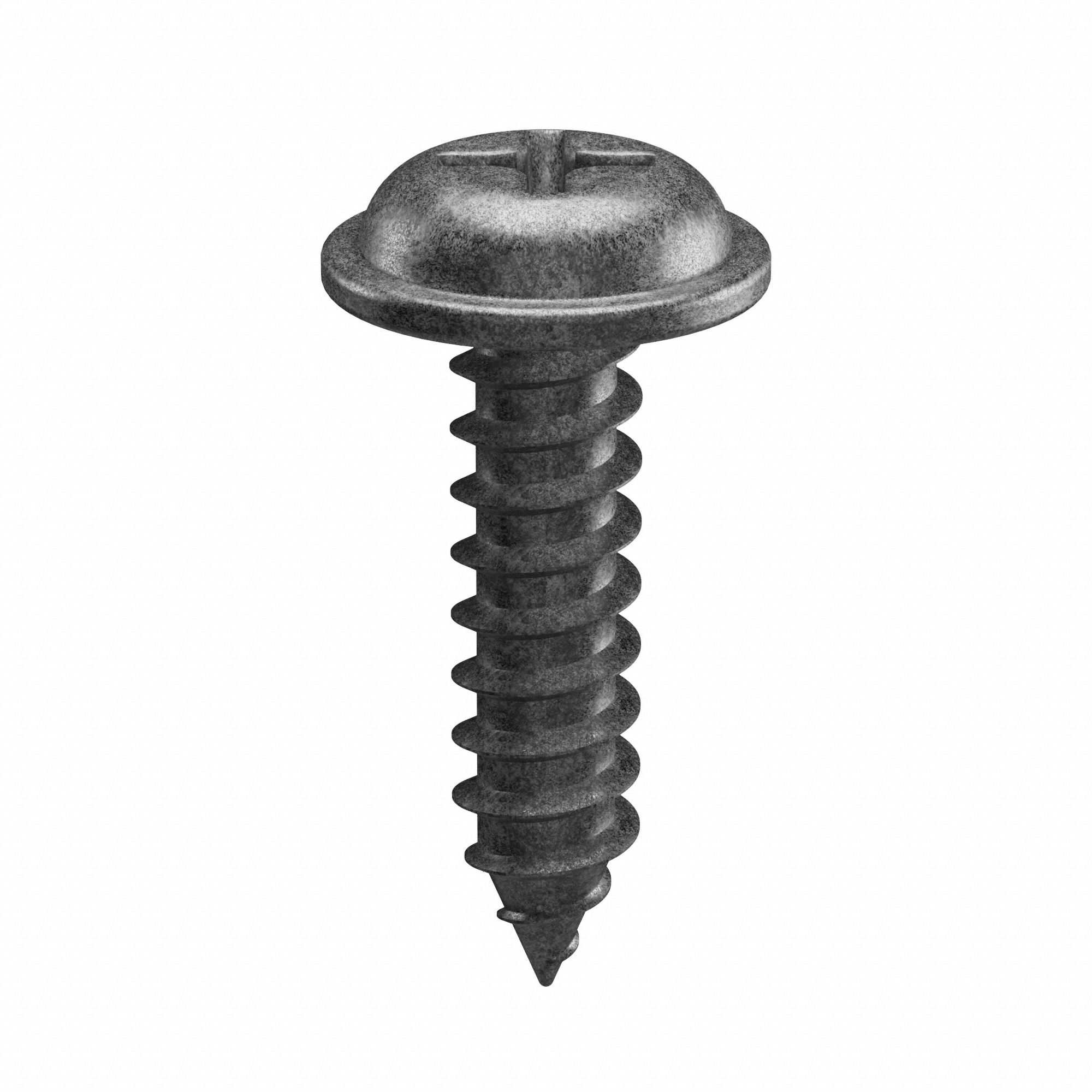 Self-Drilling Screw: M4.2 Size, 41/64 in Lg, Black Finish, Steel, Trim, Phillips Pozi, 100 PK