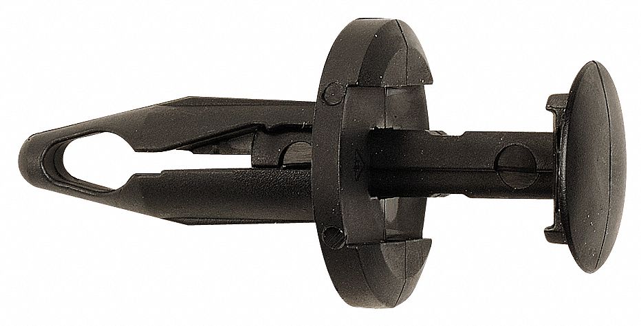 Drive Rivet, Black, Dome, PK25: Metric, Dome, Nylon, Black, 25 PK