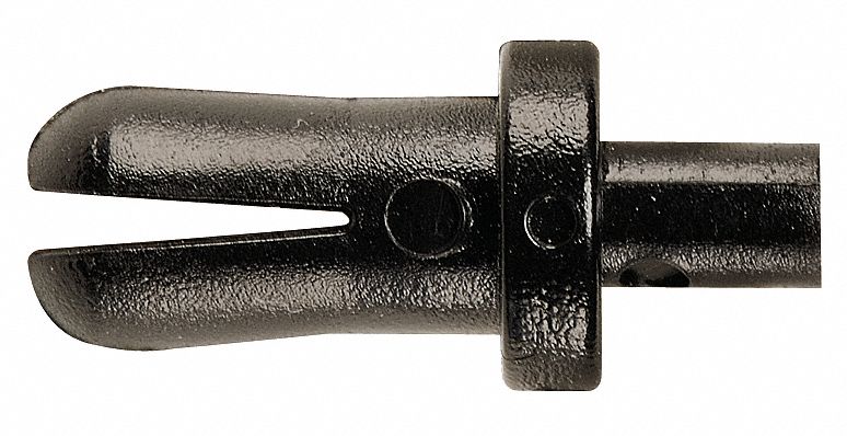 Drive Rivet, Gray, Flat, 0.39" L, PK25: Inch, Flat, 1 3/4 in Overall Lg, Nylon, Gray, 25 PK