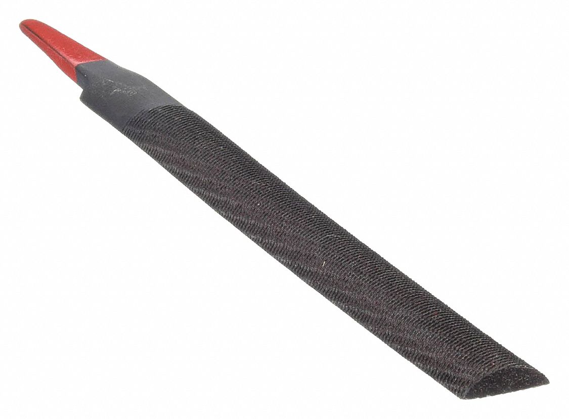 HALF ROUND FILE,BASTARD,BLACK,6 IN