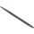 MACHINISTS FILE, ROUND, DOUBLE-CUT, DOUBLE EDGE CUT, BASTARD CUT, 10 IN L WITHOUT TANG, ⅜ IN W