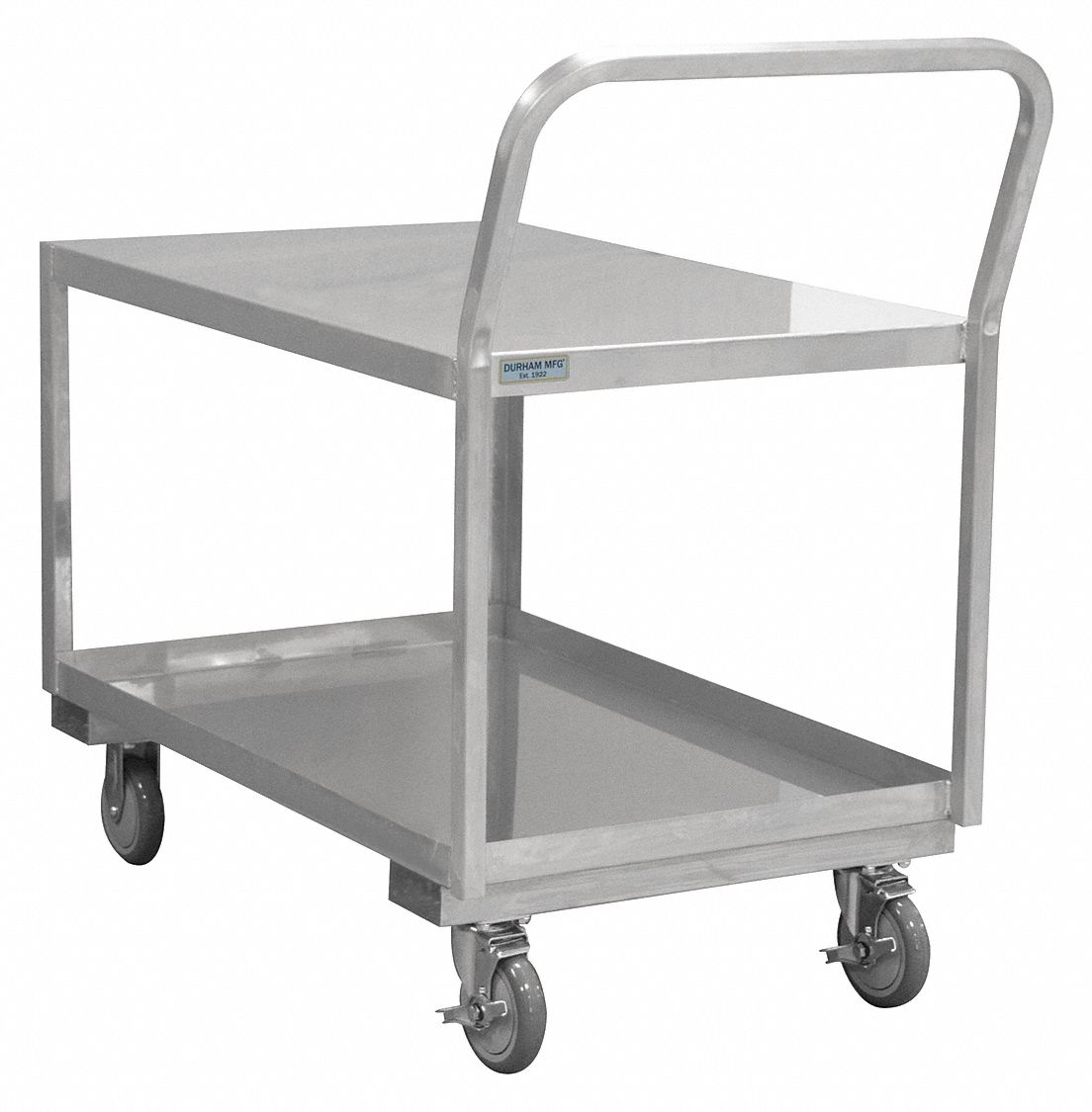 UTILITY CART, 1,200 LB LOAD CAPACITY, 36 IN X 24 IN, 2 SHELVES, RAISED
