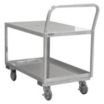 Corrosion-Resistant Low-Profile Utility Carts with Lipped & Flush Metal Shelves