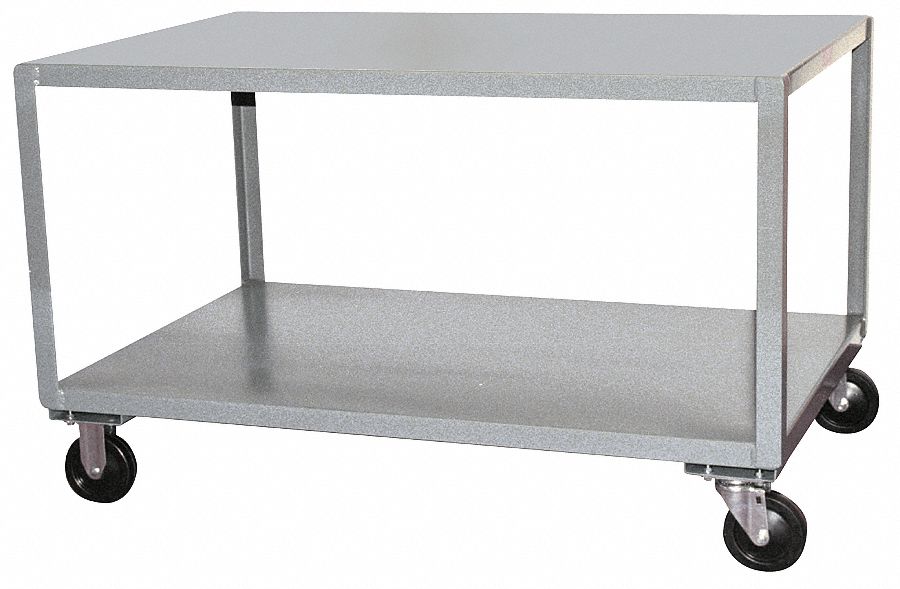 Work Table: Fixed Ht, Stainless Steel, 36 in x 25 in, 1, 200 lb Overall Load Capacity
