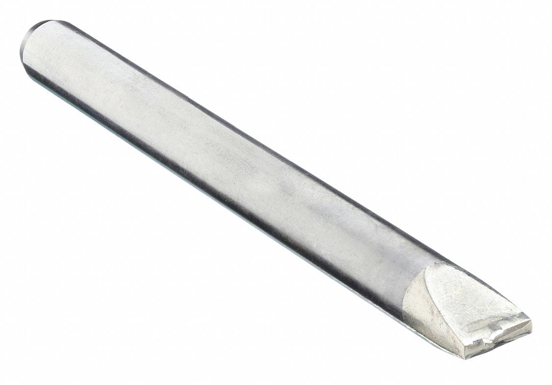 SOLDERING TIP, 43 SERIES, CHISEL TIP, 9.5 MM W, 0.5 IN LENGTH