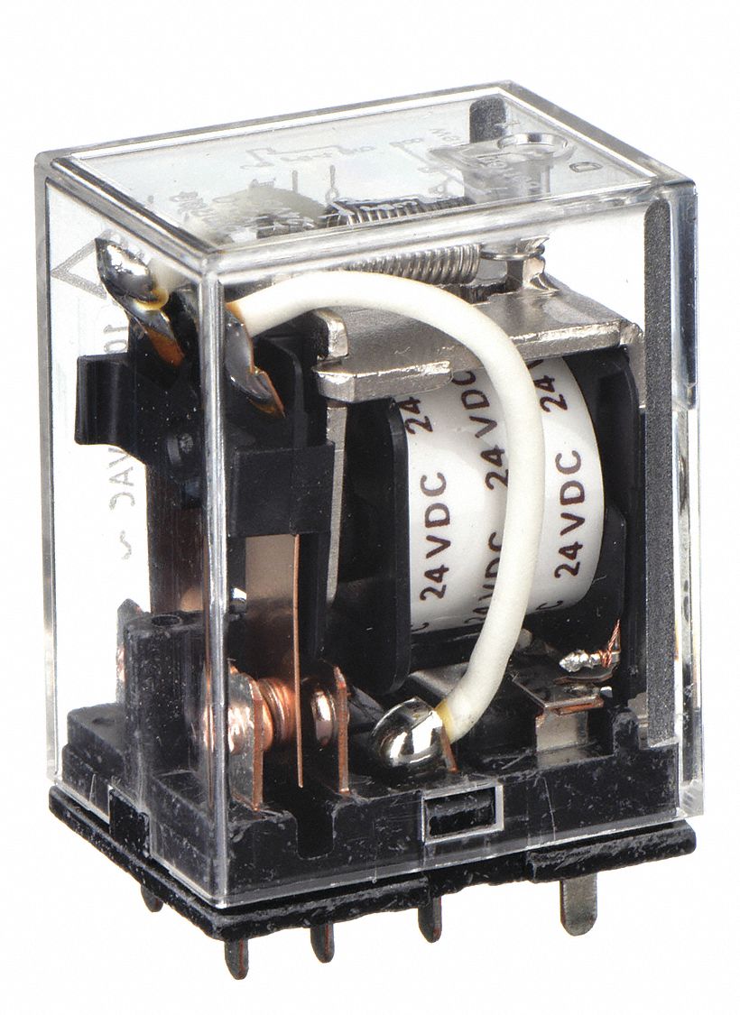 GENERAL PURPOSE RELAY, PCB MOUNTED, 10 A CURRENT RATING, 24V DC, 8 PINS/TERMINALS, DPDT