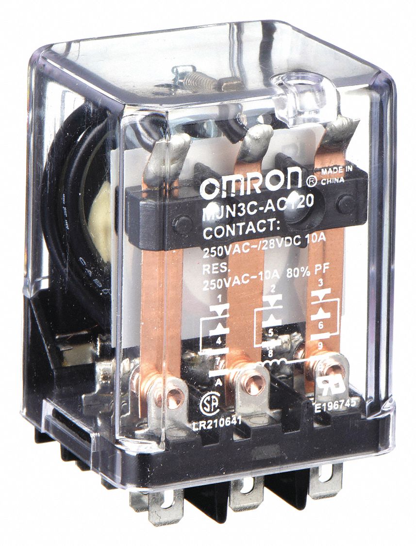 RELAIS, ALLIAGE D'ARGENT, 10 A, 120 V CA, ENFICHABLE, 11 GOUPILLES