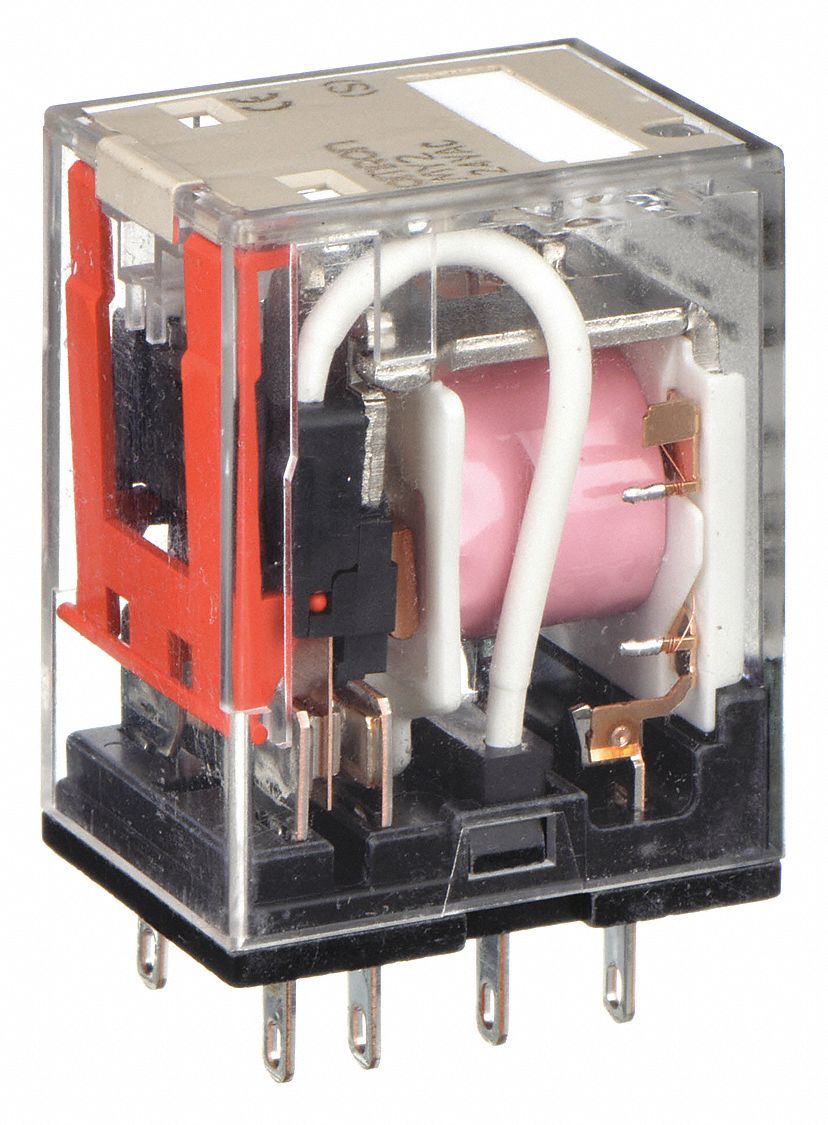 RELAIS, DPDT, ALLIAGE D'ARGENT, 10 A, 24 V CA, ENFICHABLE, 8 GOUPILLES