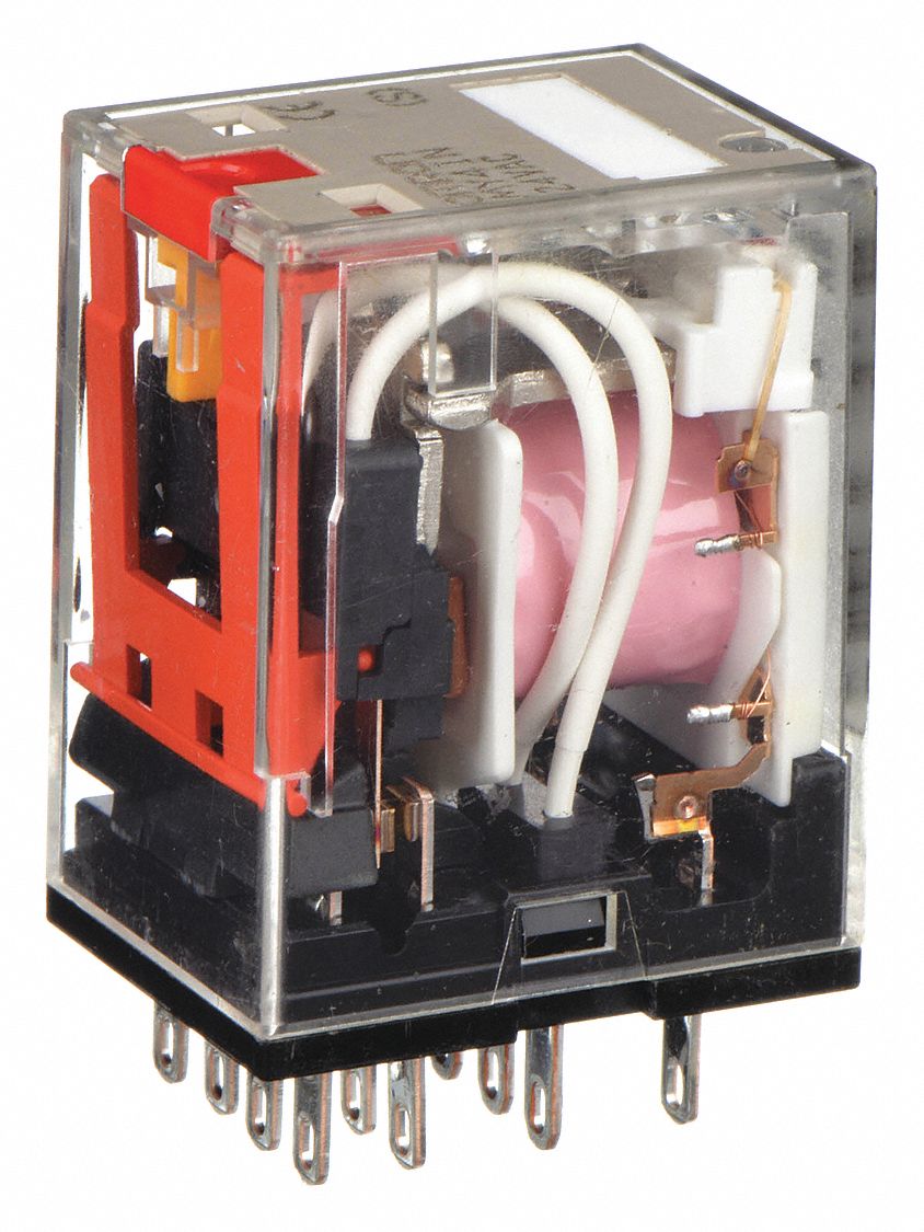 GENERAL PURPOSE RELAY, SOCKET MOUNTED, 5 A CURRENT RATING, 24V AC, 14 PINS/TERMINALS, 4PDT