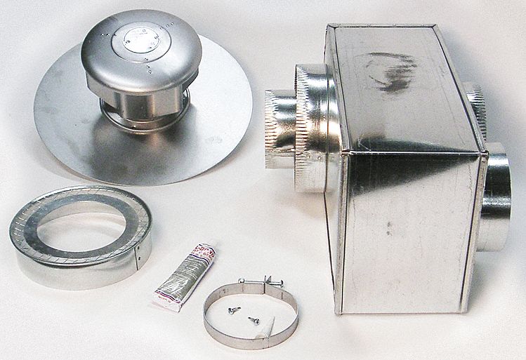 DAYTON Venting For Gas Heaters, Compatible with Product Type Unit