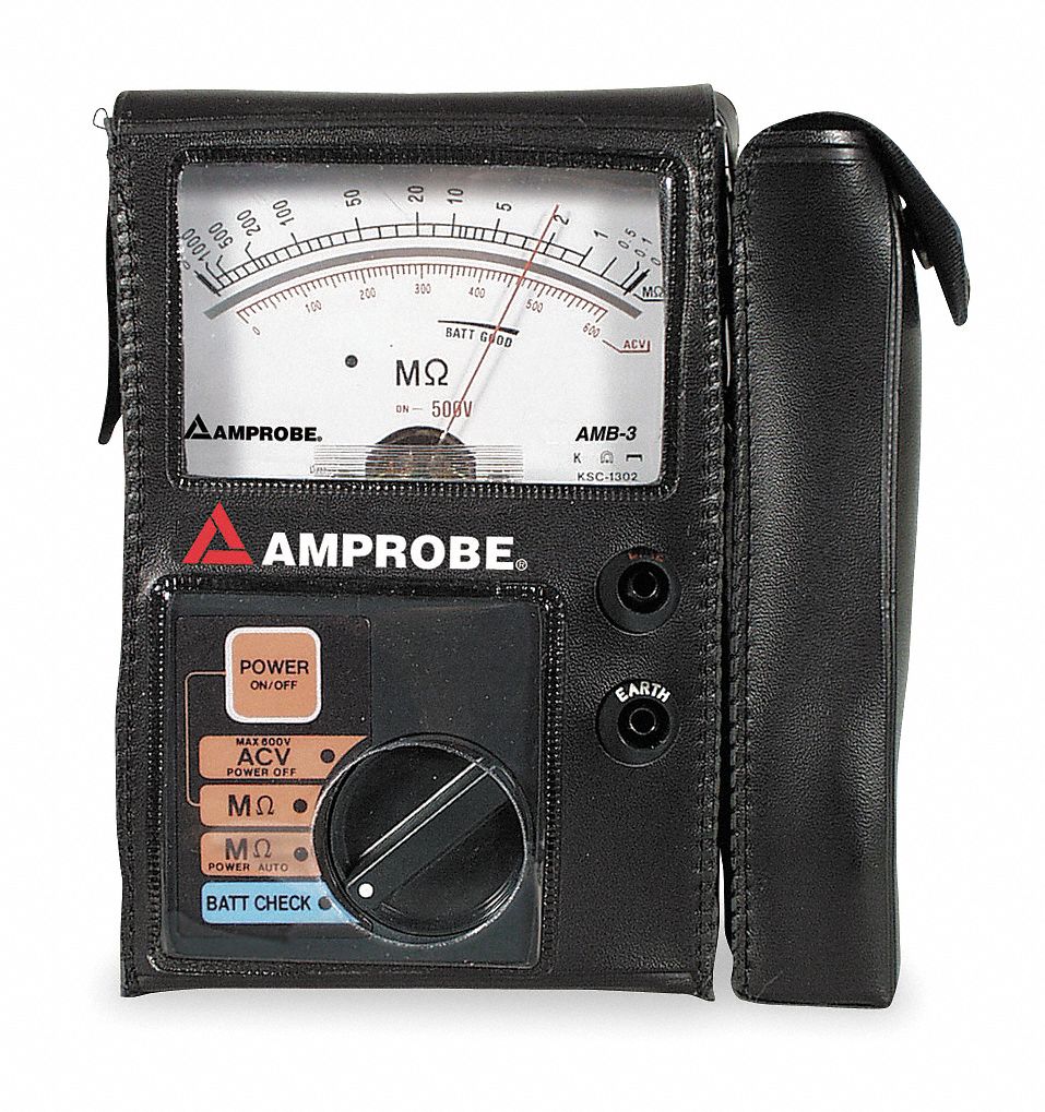 Analog Battery Operated Megohmmeter; Insulation Resistance Range 1000