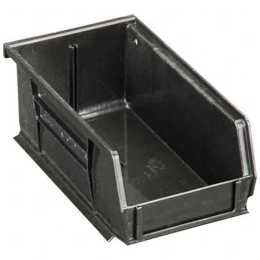AKROMILS, 4 1/8 in x 7 3/8 in x 3 in, Black, ESD Conductive Bin