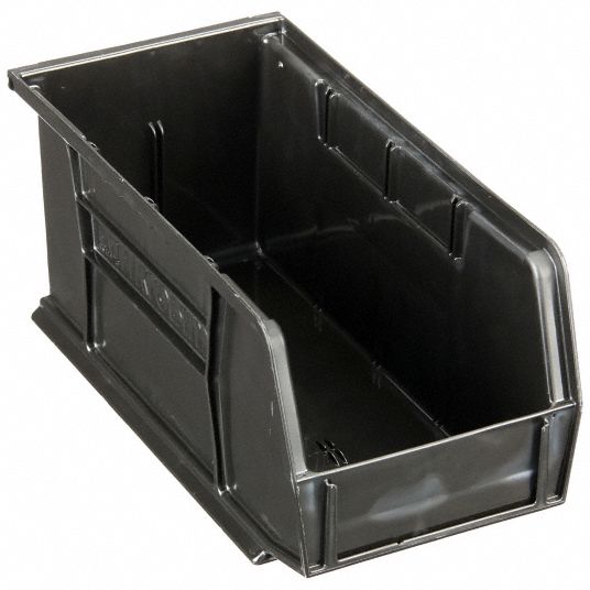 AKROMILS, 5 1/2 in x 10 7/8 in x 5 in, Black, ESD Conductive Bin
