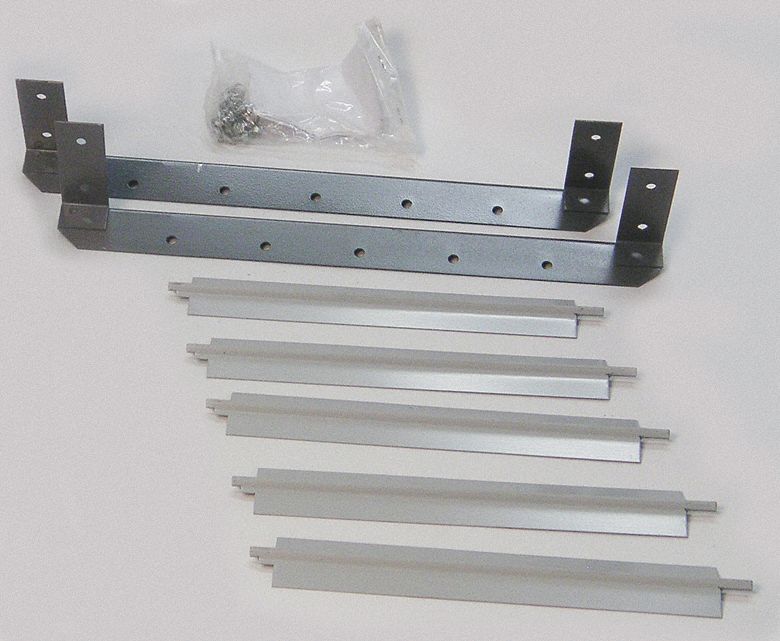 Hydronic Unit Heater Louver: Vertical Louver Kits, 5PV31, Steel, Gray, 9 15/16 in Overall Ht