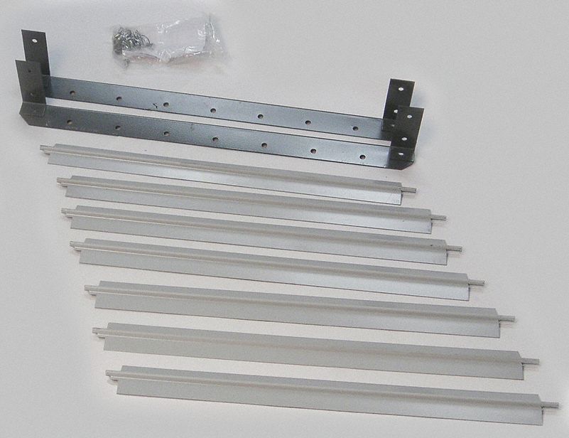 Hydronic Unit Heater Louver: Vertical Louver Kits, 5PV52/5PV53, Steel, Gray