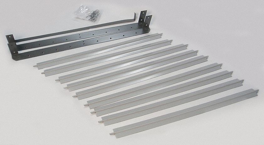 Hydronic Unit Heater Louver: Vertical Louver Kits, 5PV23/5PV24, Steel, Gray