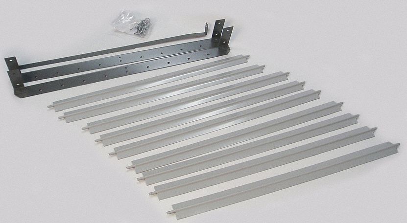 Hydronic Unit Heater Louver: Vertical Louver Kits, 5PV27/5PV28, Steel, Gray