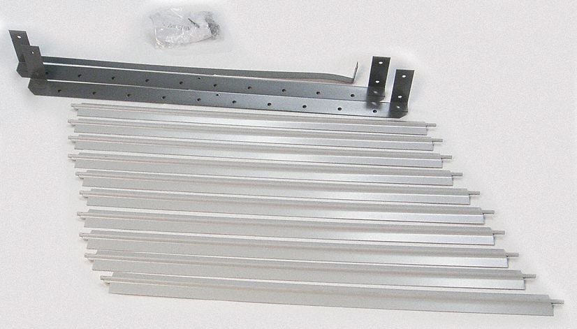 Hydronic Unit Heater Louver: Vertical Louver Kits, 5PV32/5PV33, Steel, Gray