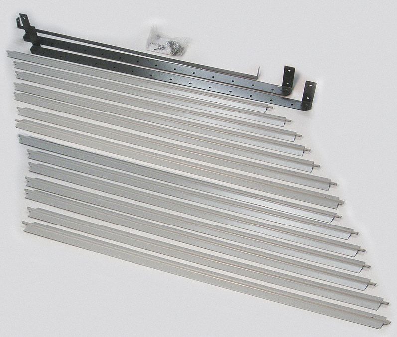 Hydronic Unit Heater Louver: Vertical Louver Kits, 1EBC4/5PV45, Steel, Gray