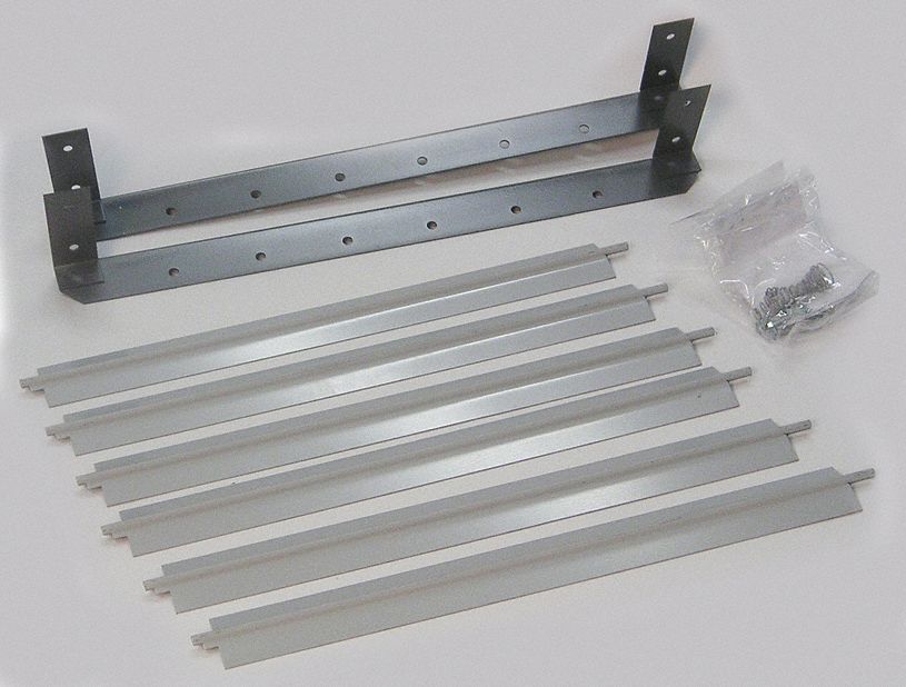 Hydronic Unit Heater Louver: Vertical Louver Kits, 5YH18, Steel, Gray, 13 1/8 in Overall Ht
