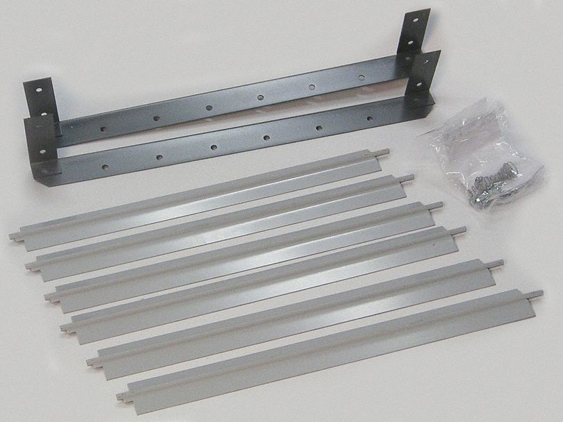 Hydronic Unit Heater Louver: Vertical Louver Kits, 5PV19, Steel, Gray, 13 1/8 in Overall Ht