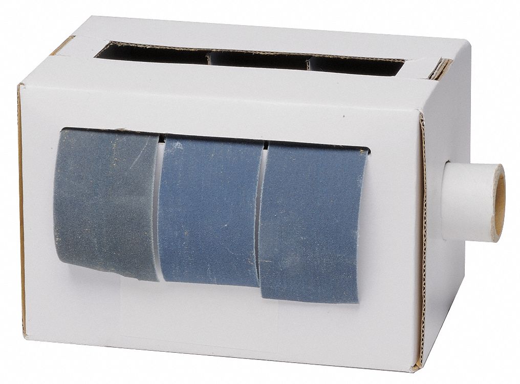 Abrasive Roll Kit: 1 1/2 in W x 30 ft L, Aluminum Oxide, 180/240/320 Grit, Cloth