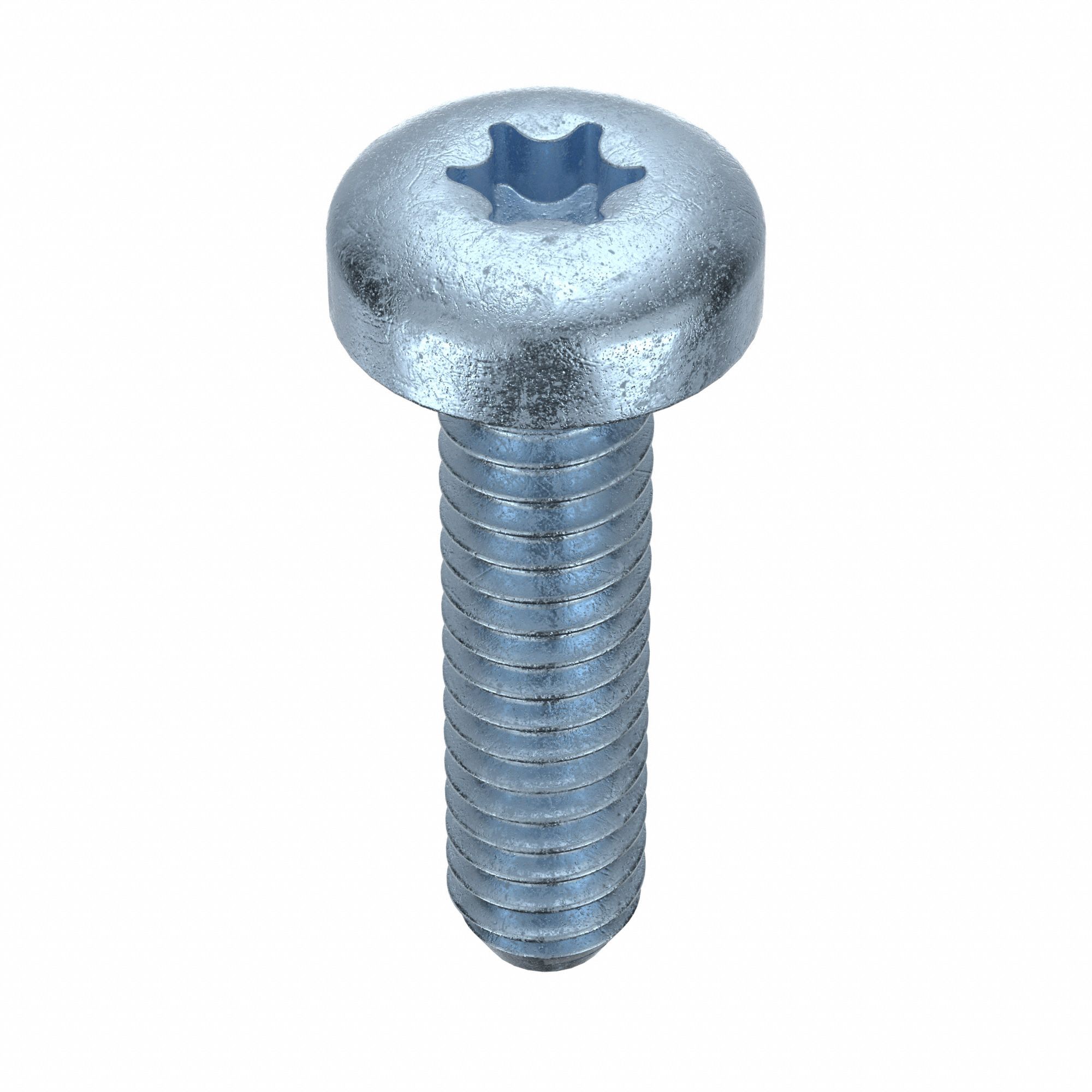 Machine Screw: 1/4"-20 Thread Size, 1 in Lg, Grade 2, Steel, Zinc-Plated, Pan, Torx®/Star, 50 PK
