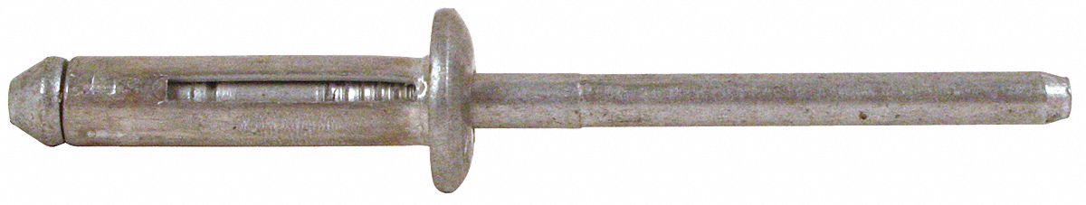 Blind Rivet, 49/64" L, 0.187" dia, PK250: Inch, 49/64 in Overall Lg, 25/32 in Body Lg, Trigrip, 250 PK