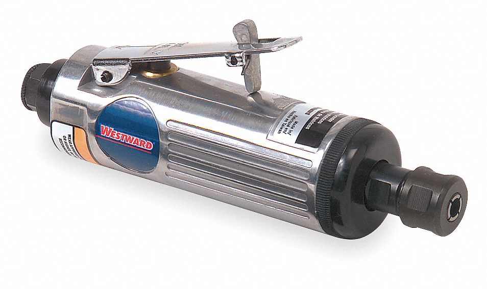 WESTWARD Rear Exhaust Straight Air Die Grinder, 22,000 rpm Free Speed