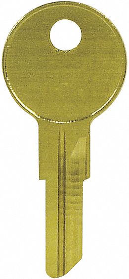 Key Blank: Key ID # Y14, Brass, Nickel Plated