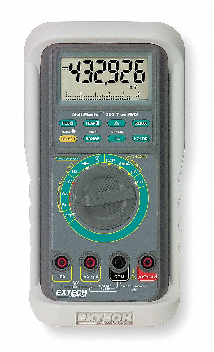 EXTECH Digital Multimeter 5ZM08MM560ANIST Grainger