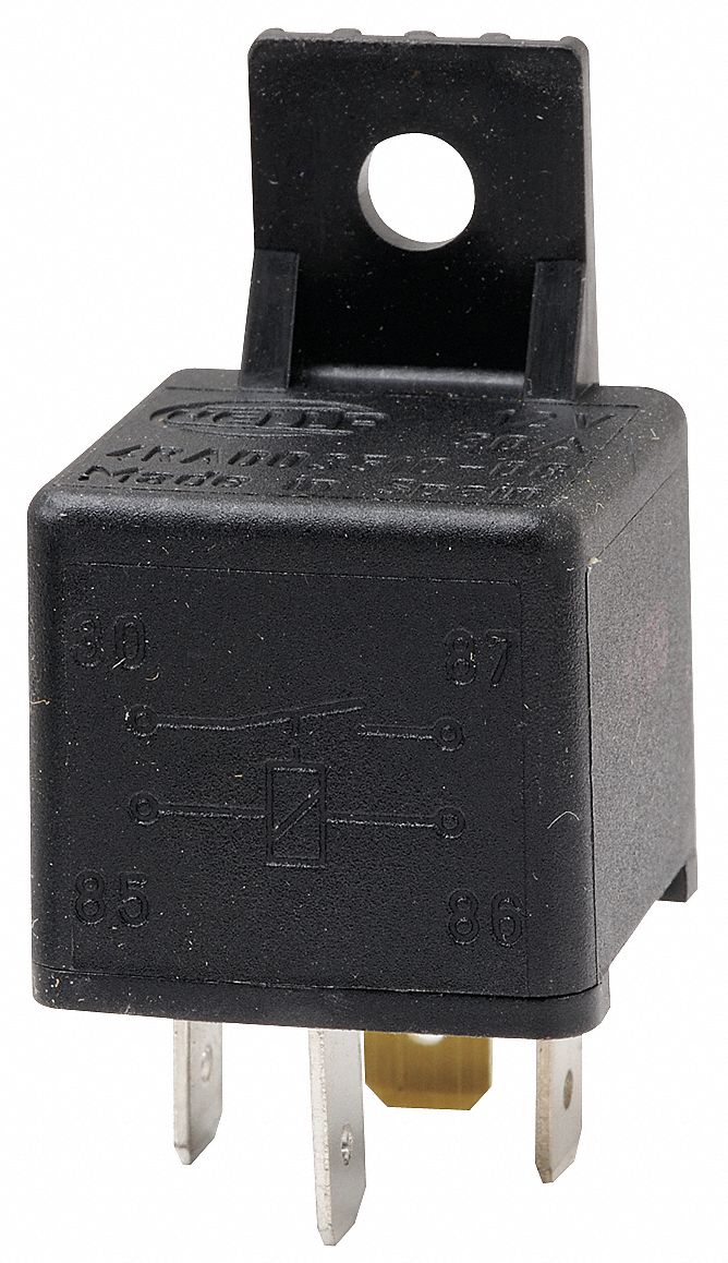 GRAINGER APPROVED Automotive Relay, 24VDC, 10A @ 12V, 5 Pins, SPDT, Pin