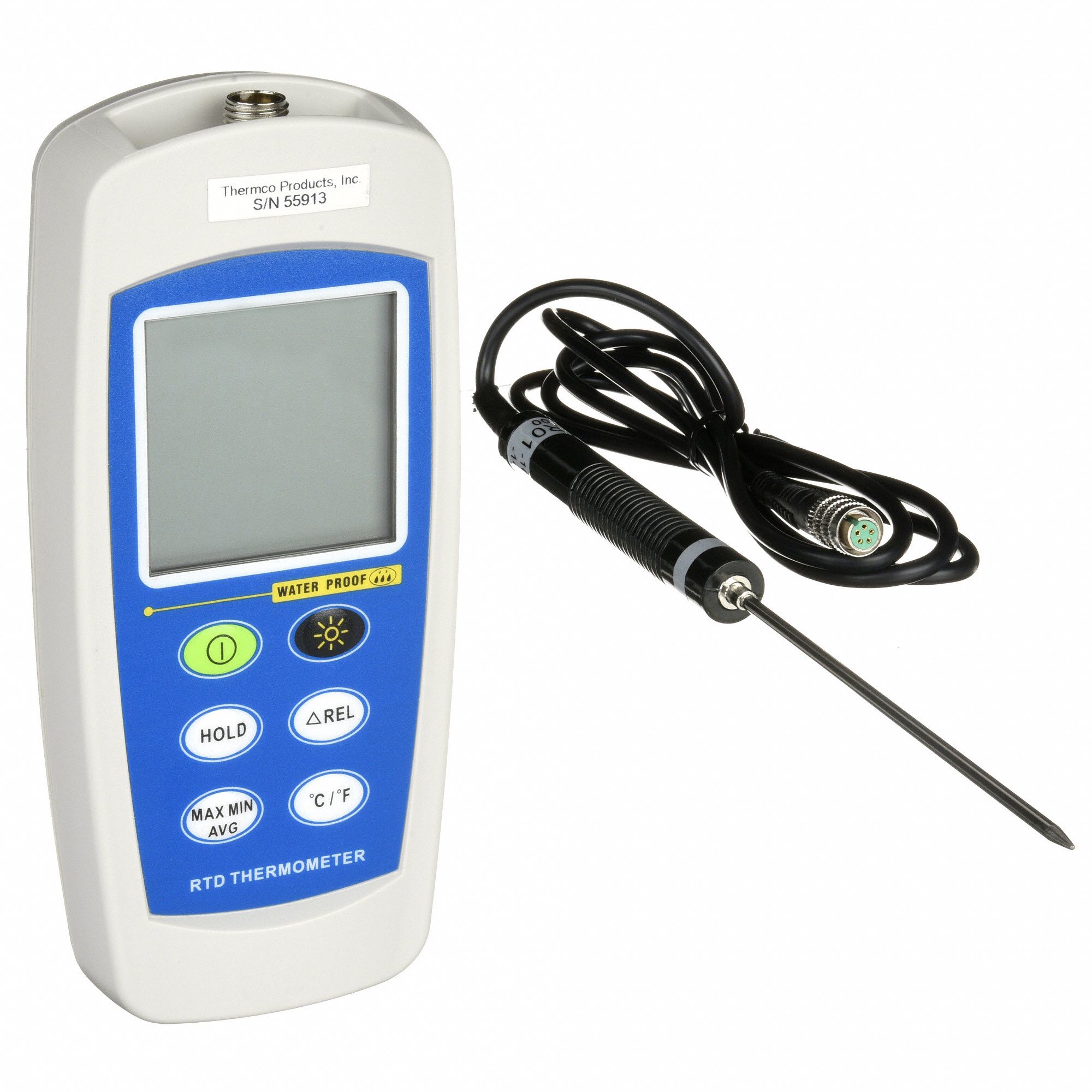 THERMCO Digital Thermometer: RTD Temp Meter with Min/Max - 5ZPF4 ...