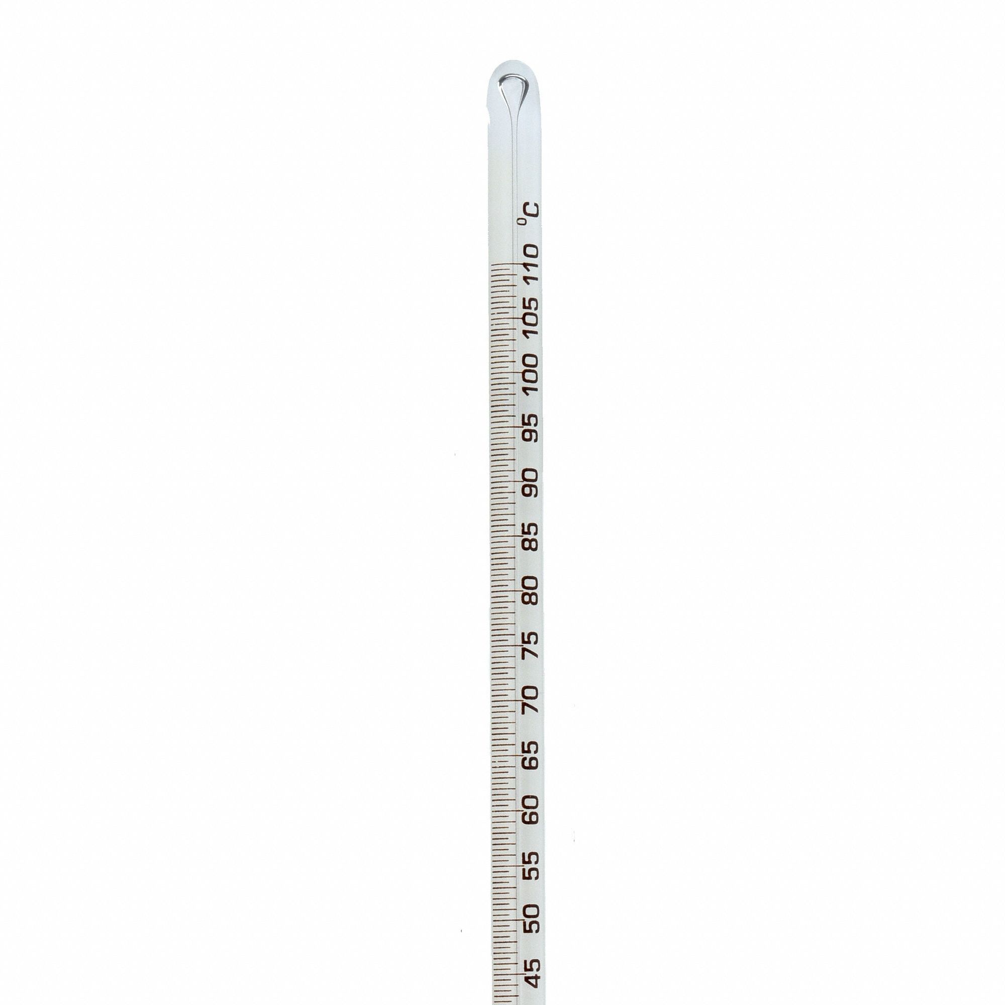 THERMCO Liquid In Glass Thermometer, Partial Immersion, 0° to 110°C ...