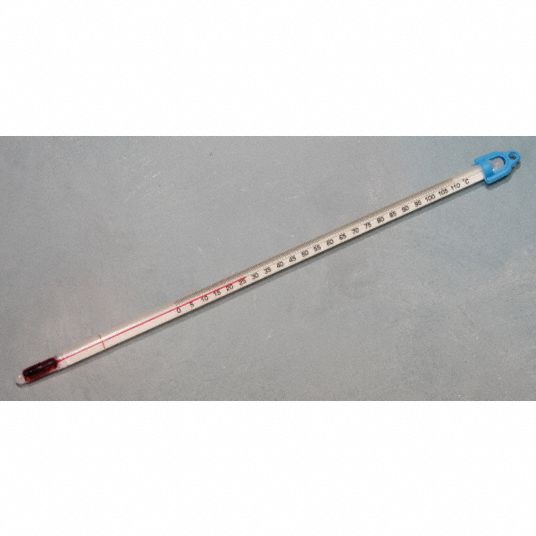 Thermco Liquid In Glass Thermometer Safety Coated Temp Range 0° To 110°c 5zpf8acc647ssc 7934