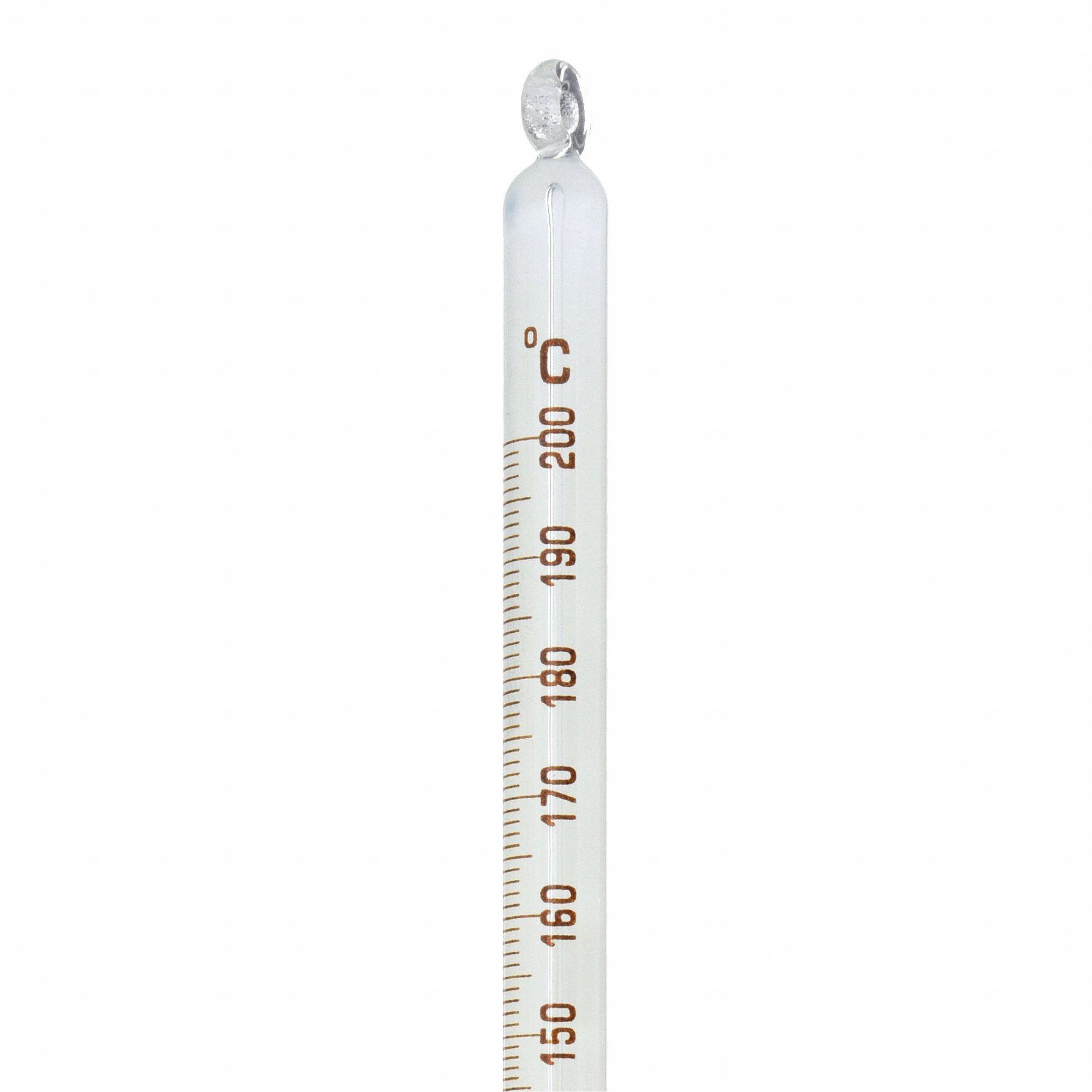 THERMCO Liquid In Glass Thermometer, Partial Immersion, 35° to 180°C