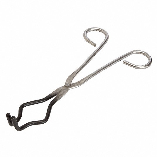 9 in Overall Lg, Stainless Steel, Crucible Tongs - 5ZPT4