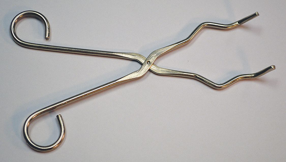 9 in Overall Lg, Nickel, Crucible Tongs 5ZPT55ZPT5 Grainger