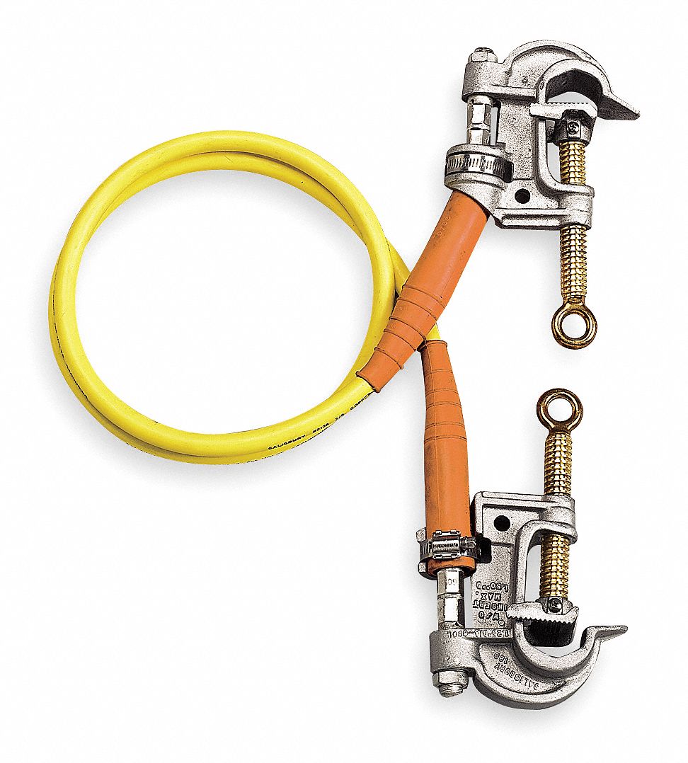SALISBURY, (2) C Clamp/6 ft 2/0 Cable, Single Grounding Set 5ZV7524309 Grainger