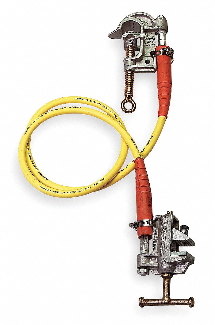 SALISBURY, (2) C Clamp/Flat Jaw Clamp,6 ft 2/0 Cable, Single Grounding