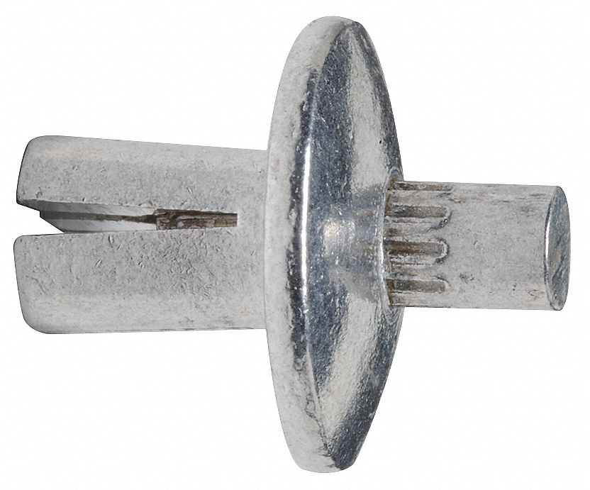 GRAINGER APPROVED BrazierHead Driven Rivet, 17/32 inL x 3/16 in Dia
