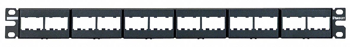 PATCH PANEL, FRONT ACCESS, FLAT, STEEL, 24 PORTS, MODULAR