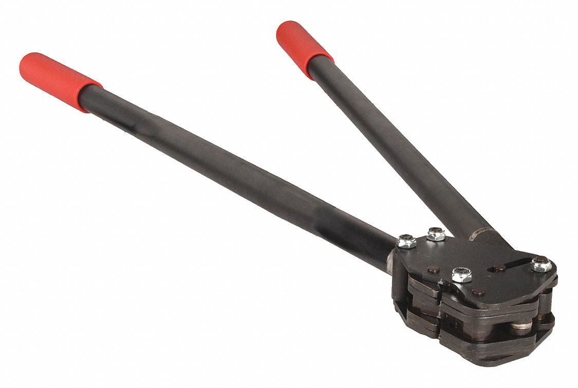 Steel Strapping Sealer: Side Action, Fits 3/4 in Strap Wd, Fits .025 to .031 Strap Tensile