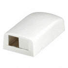 Blanco Caja de Montaje en Superficie,Tipo de Modulo: Mini-Com,Número de Puertos: 2